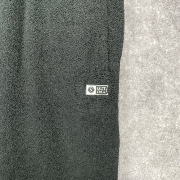 Salty Crew Fleece Joggers Sweatpants Mens XL Black Zip Pocket Drawstring - Picture 4 of 14